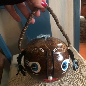 Vintage Coconut Girl Handbag
